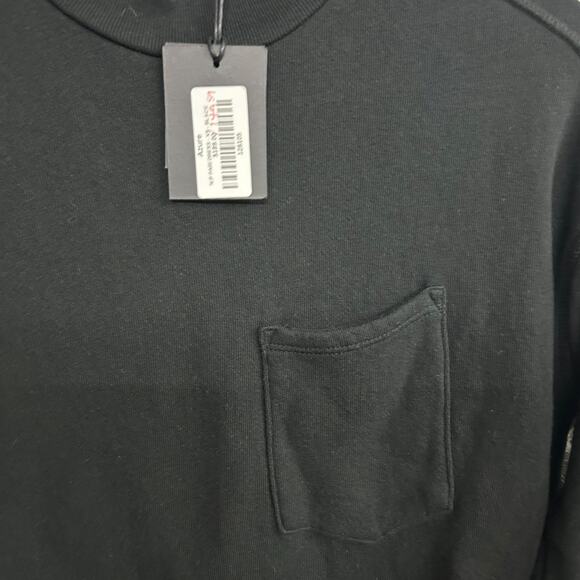 nPhilanthropy Black Mock Neck Sweatshirt Dress XS NWT Minimalist Athleisure Luxe - Picture 5 of 12